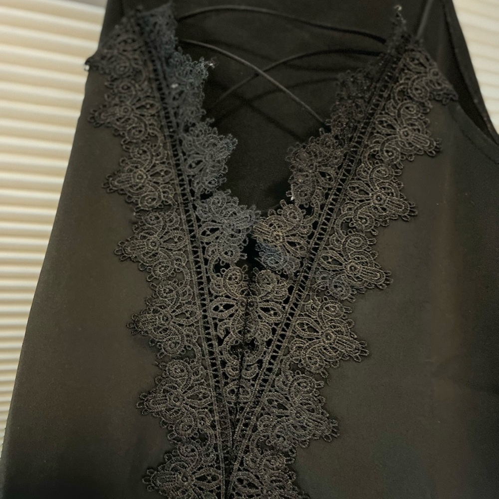 Black lace tank top